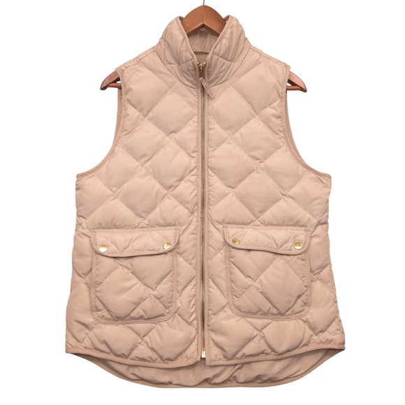 Woolrich Jackets & Blazers - Woolrich Duck Down Quilted Full Zip Puffer Vest Beige Womens Medium